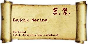 Bajdik Nerina névjegykártya